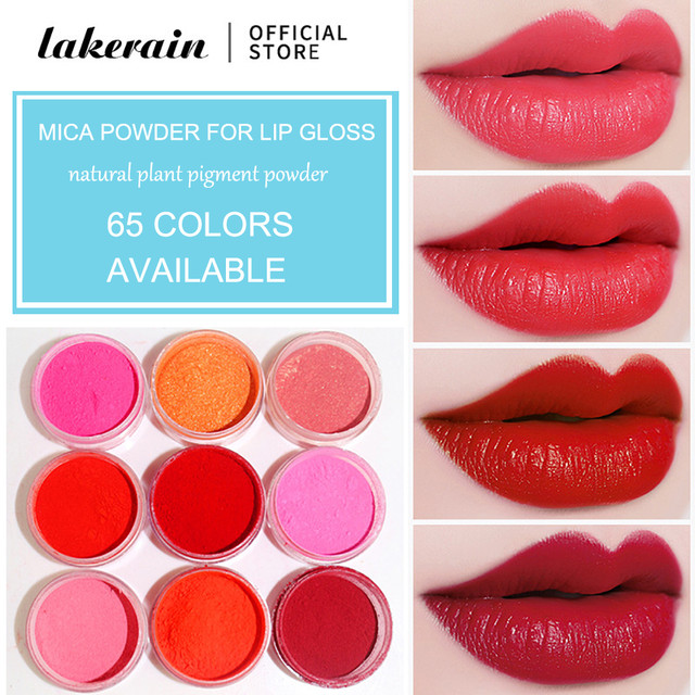 65 Colors Mica Powder For Lip Gloss DIY Lipstick Pigment Powder for Epoxy  Resin Soap Making Slime Homemade Lipgloss Supplies
